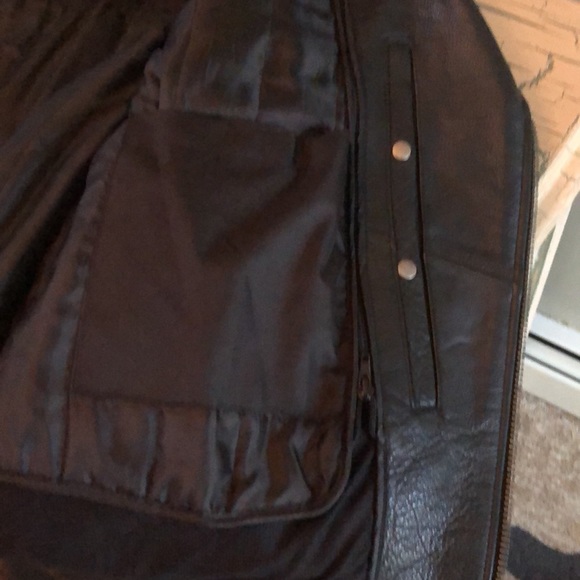 Wilsons Leather Black Biker Jacket - Picture 5 of 16